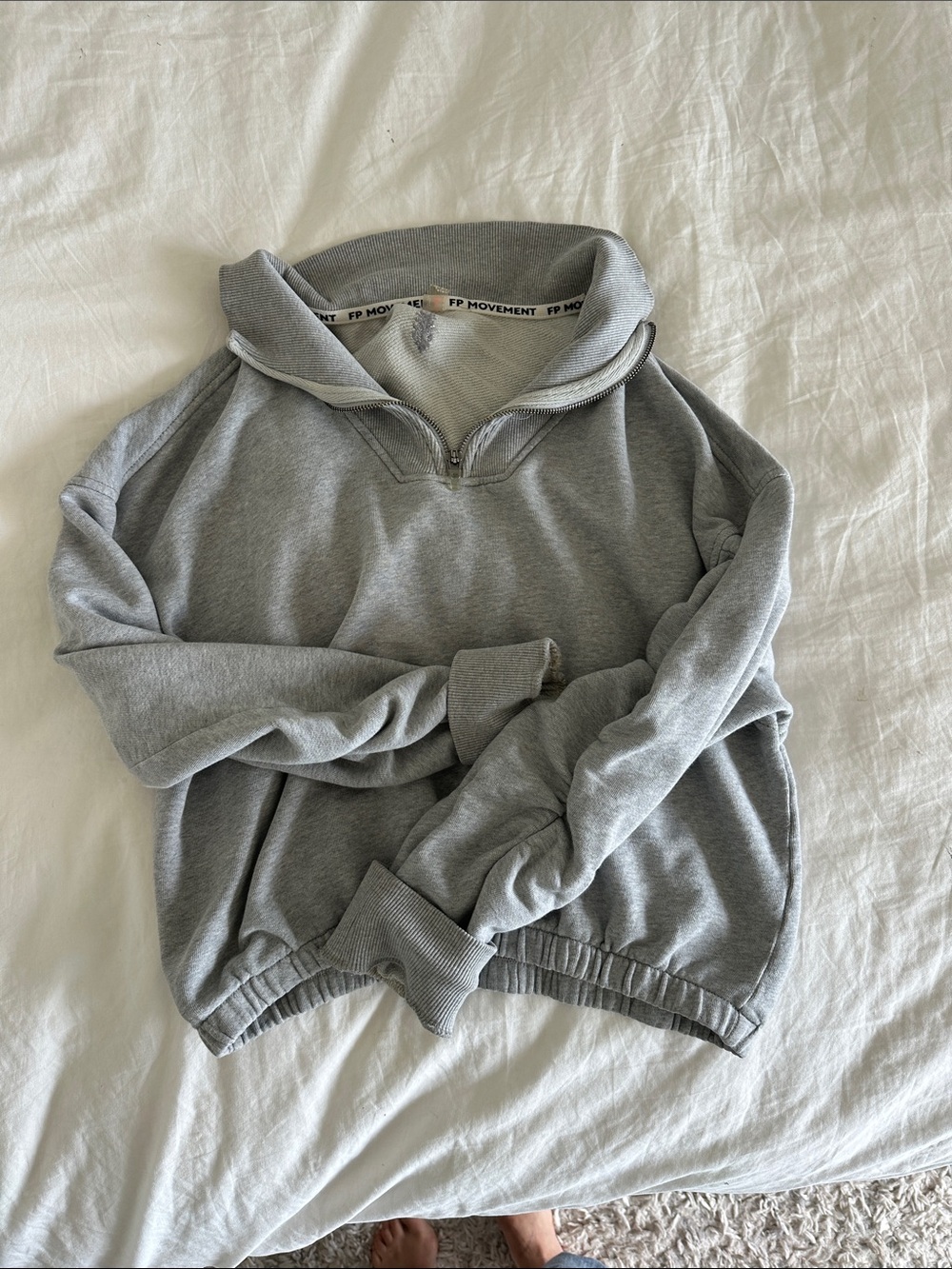 Heather Gray Quarter-Zip Pullover Sweatshirt